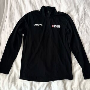 Craft Spartan Race Black Quarter-Zip Pullover - Mens Large